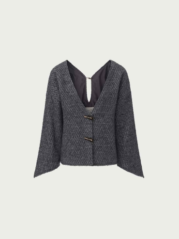 Grey Reversible Wool Sweater