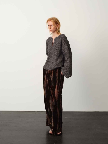 Grey Reversible Wool Sweater