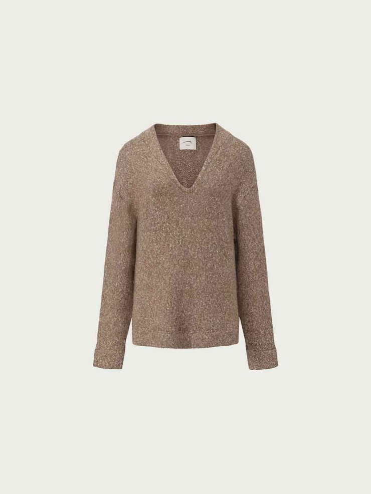 Khaki Relaxed Wool Sweater