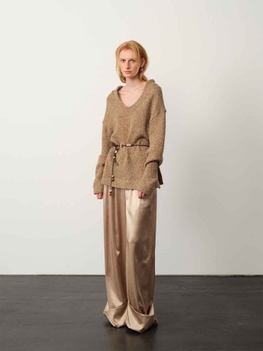 Khaki Relaxed Wool Sweater