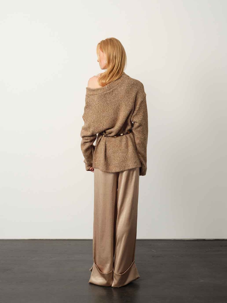 Khaki Relaxed Wool Sweater