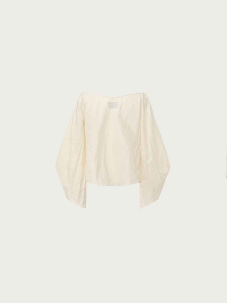 Apricot Minimal Textured Top