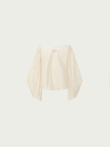 Apricot Minimal Textured Top