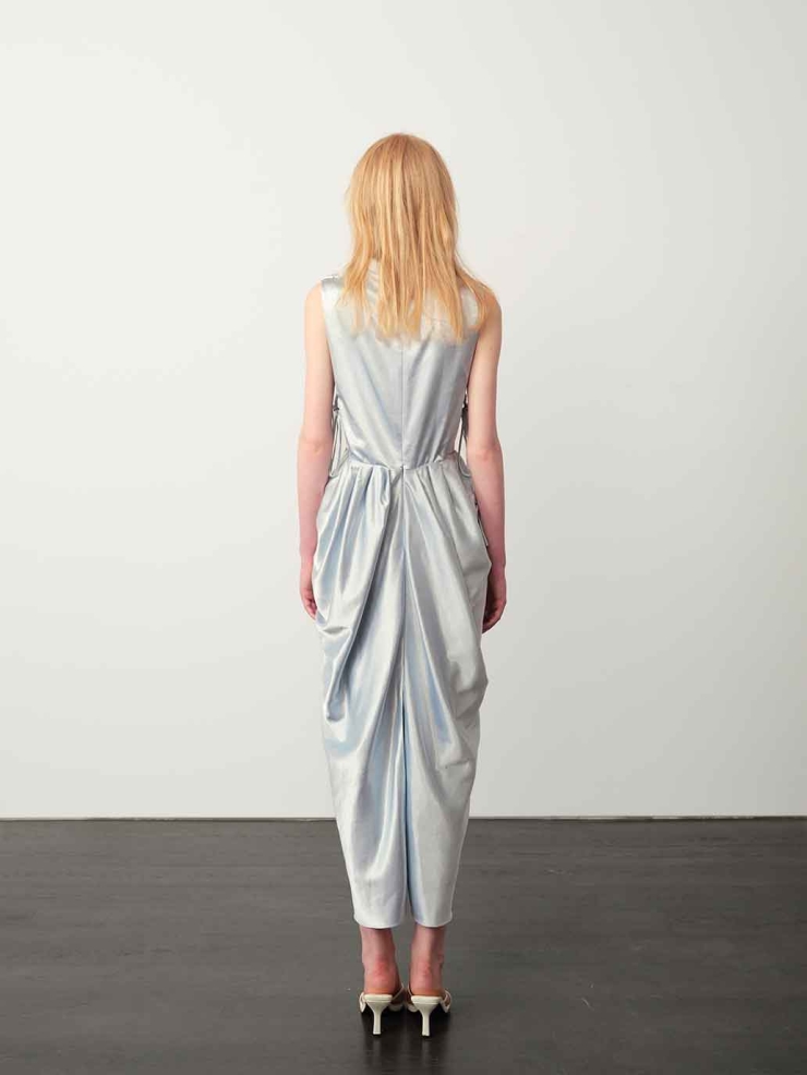 Misty Blue Acetate Sequin Dress