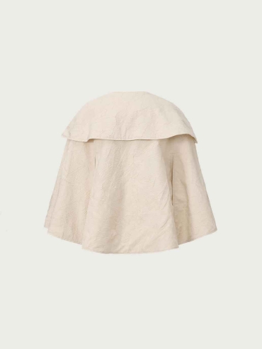 Apricot Embossed Textured Cape