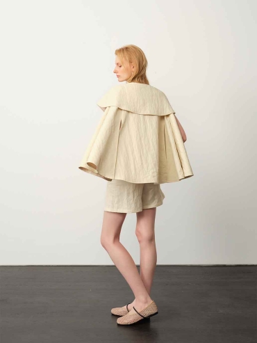 Apricot Textured Reversible Cape