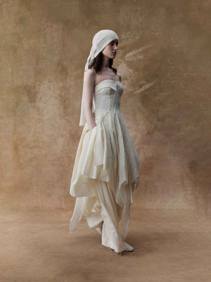 White Lace Strapless Dress