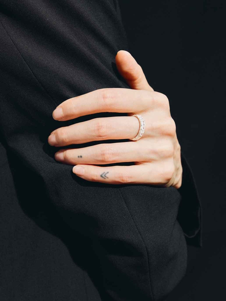 Channel-set White Gem Ring