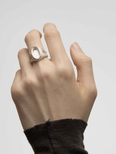 Silver Mirror Wide Ring