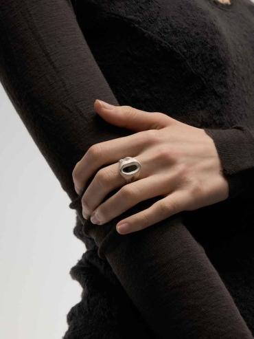 Silver Mirror Wide Ring