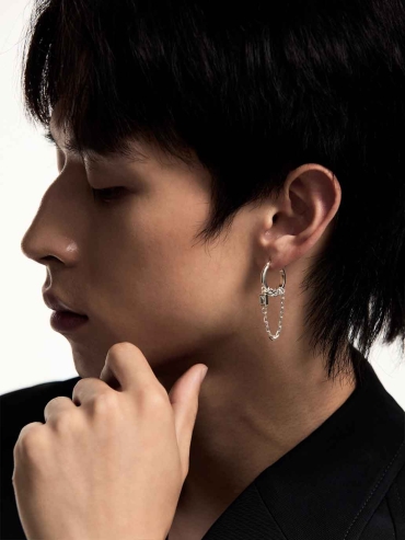 Curved Edge Earrings-Single