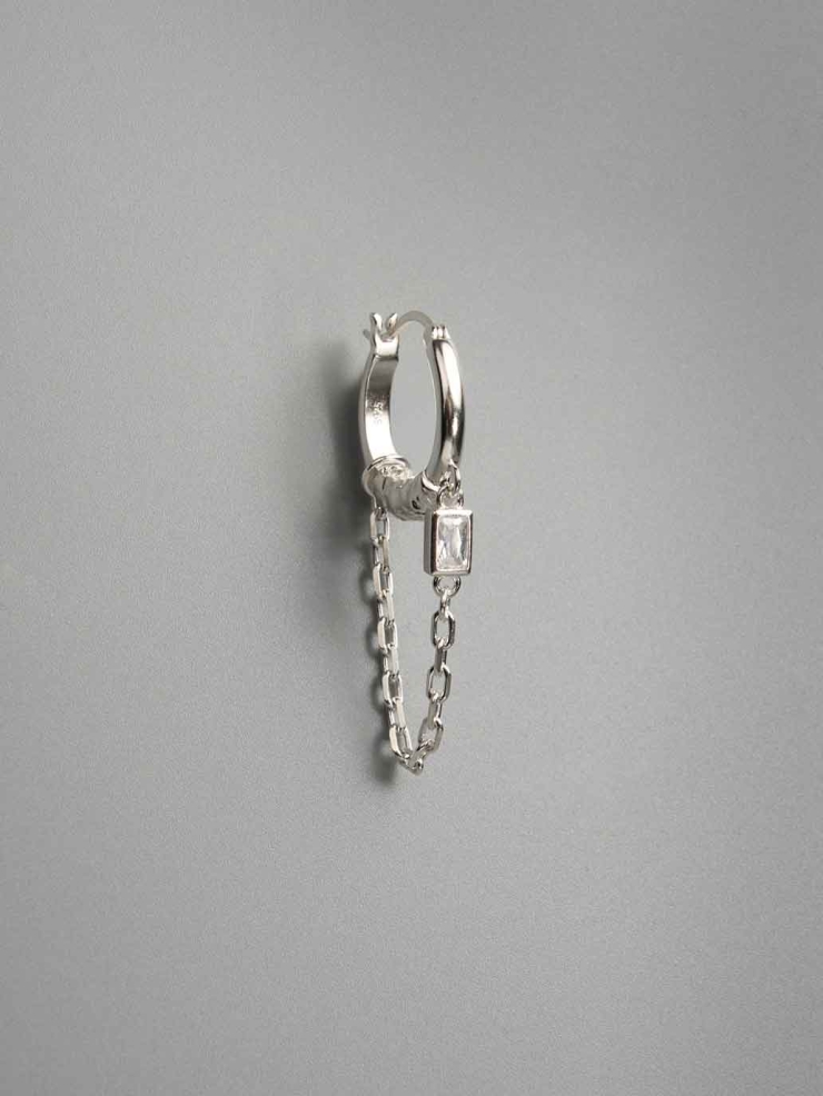 Curved Edge Earrings-Single