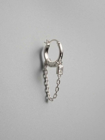 Curved Edge Earrings-Single