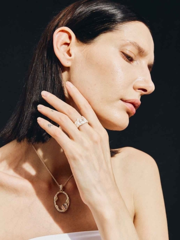 Cavern White Gem Ring