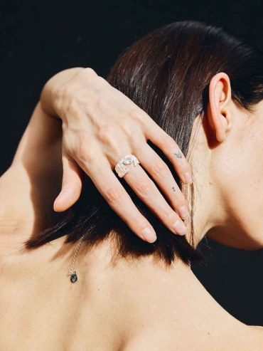 Cavern White Gem Ring