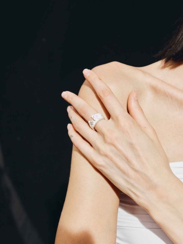 Cavern White Gem Ring