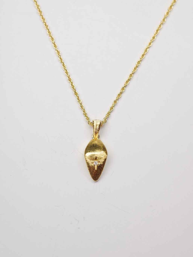 Gold Small Serpent Head Pendant