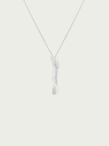 Silver Tree Line Diamond Necklace