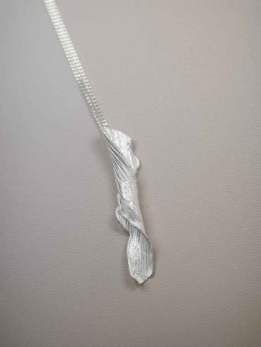 Silver Tree Line Diamond Necklace