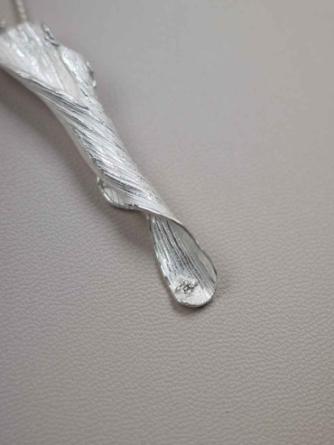 Silver Tree Line Diamond Necklace