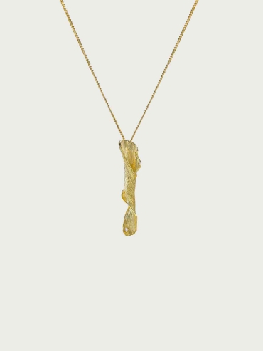 Gold Tree Line Diamond Necklace