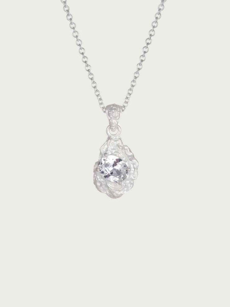 Cavern White Gem Necklace
