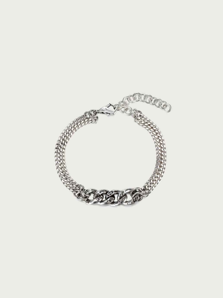 Textured Link Chain Bracelet