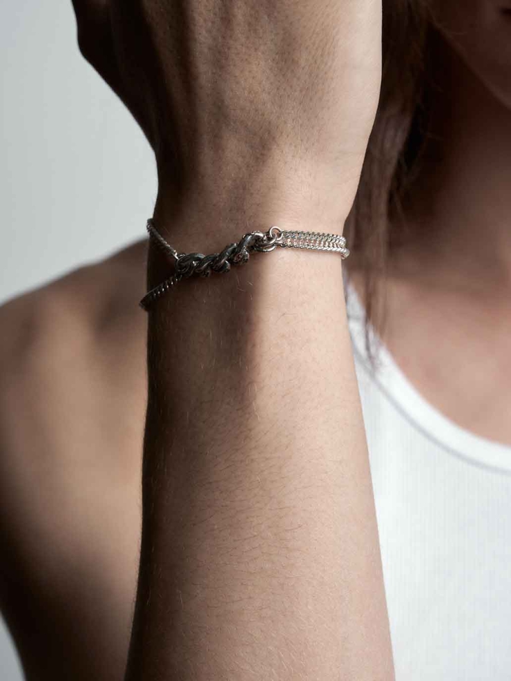 Textured Link Chain Bracelet