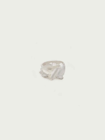 Satin 3D Flower Ring