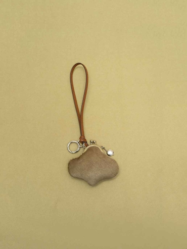 Brown Pony Hair Cloud Coin Purse / Charm