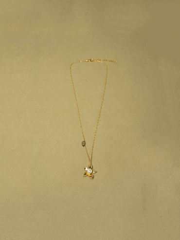 Gold Hydrangea Necklace