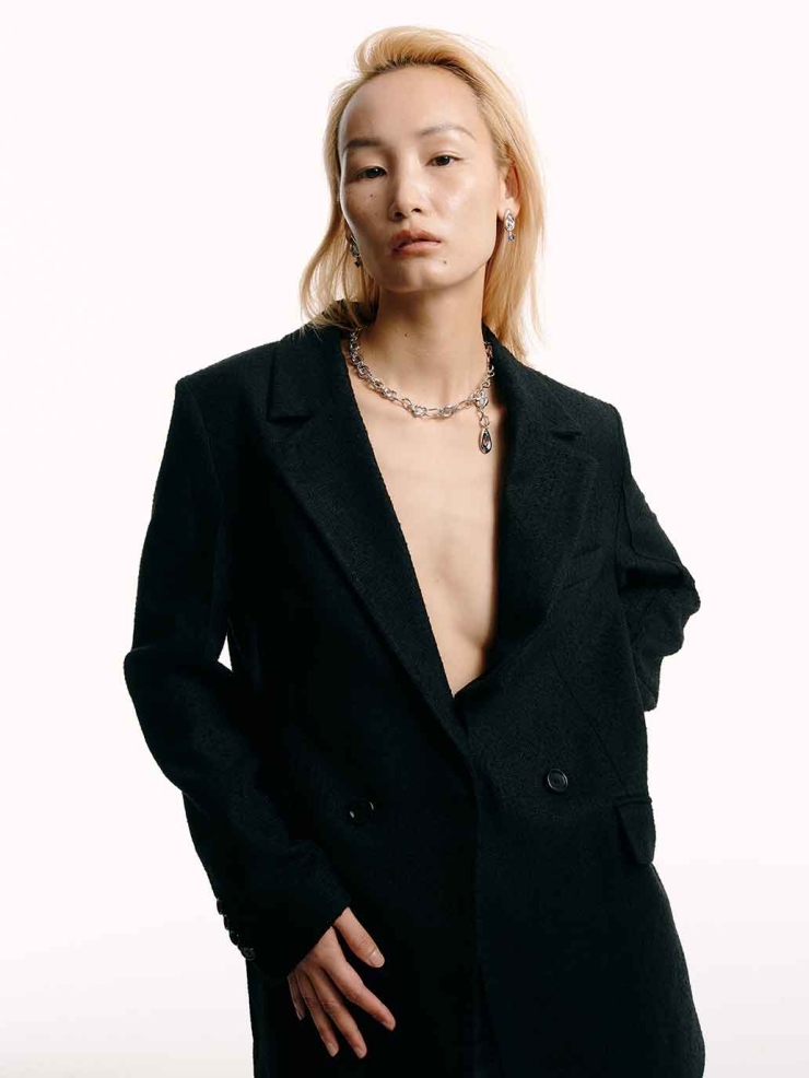 Silver Whirling Rock Pendant Necklace