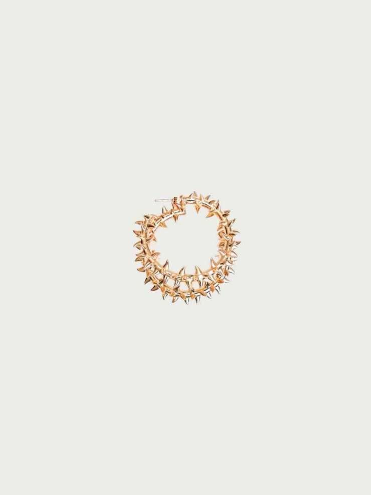 Gold Aridity Hoop Locker Earrings