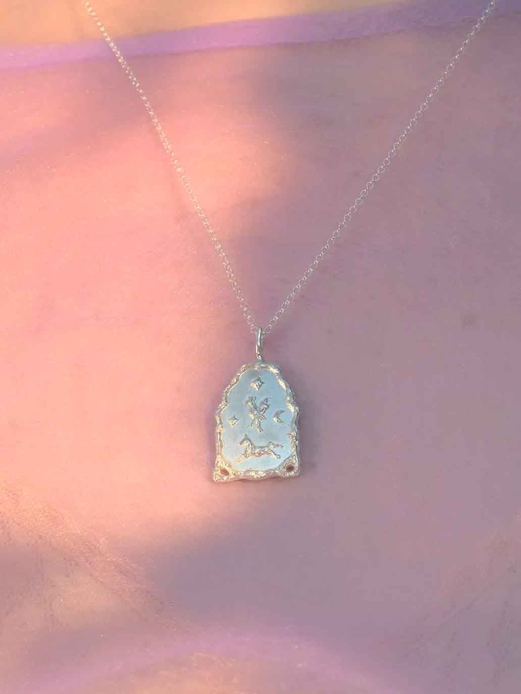 Silver Génie du Seuil Necklace