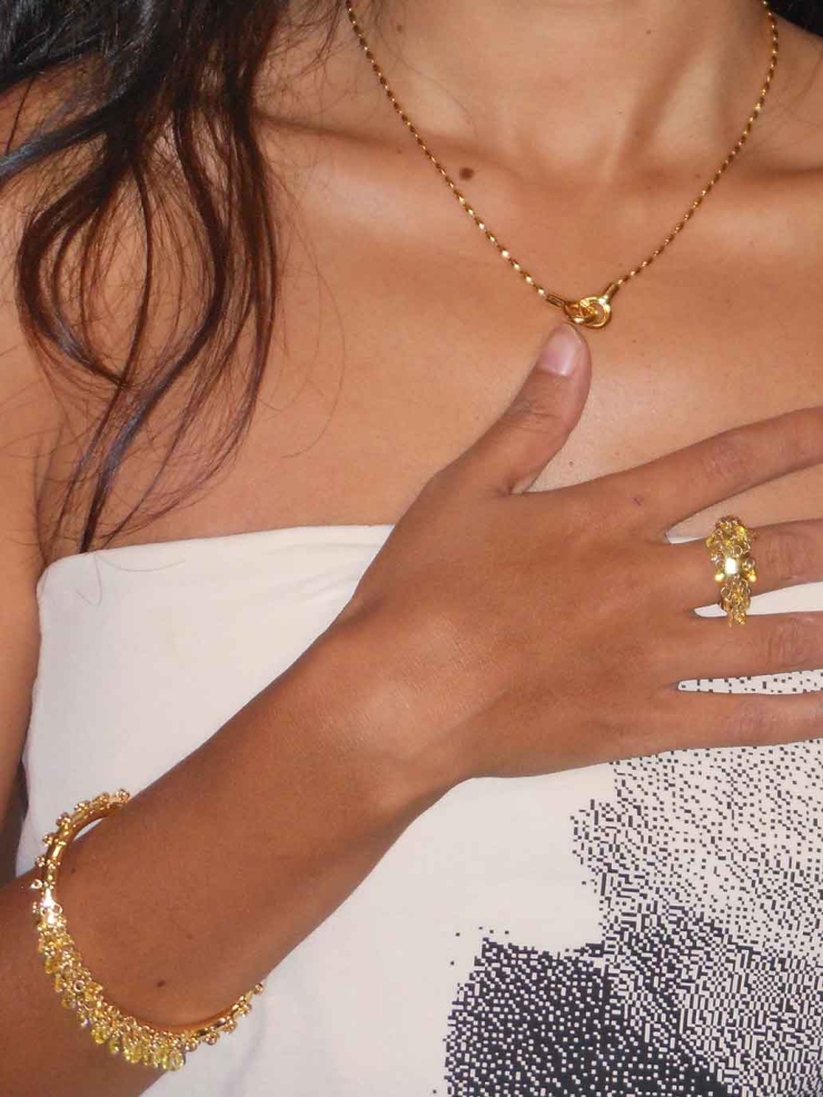 Gold Rain Pine Bracelet