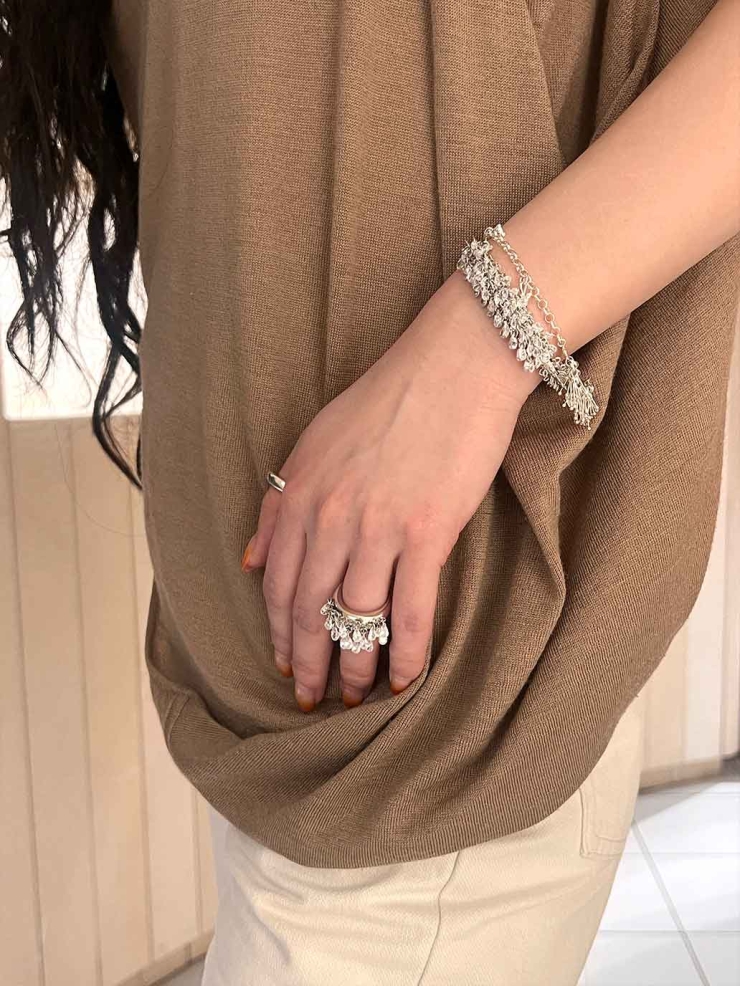 Silver Rain Pine Bracelet