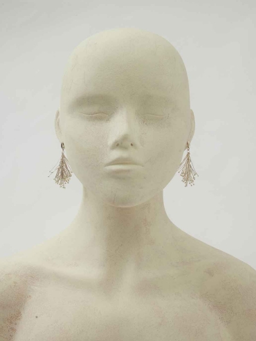 Silver Pine Needle Stud Earrings