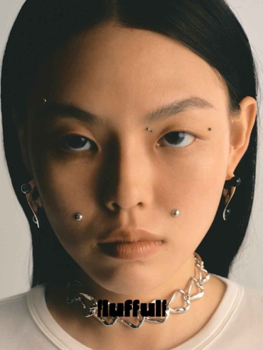 Silver Twisted Red Blood Cell Textured Wave Surface Earrings