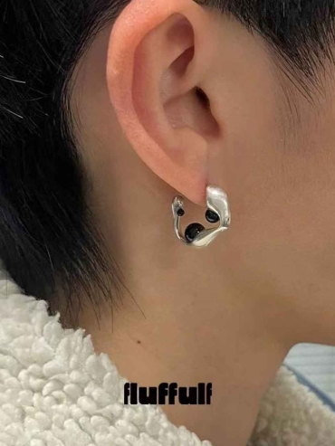 Silver Heart Cell Triple Growth Earrings