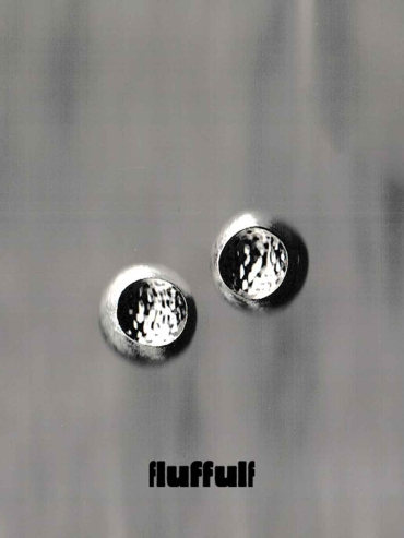 Silver Textured Soft Form Hemisphere Stud Earrings