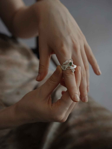 White Spirit Vine Ring