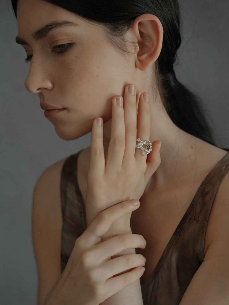 White Spirit Vine Ring