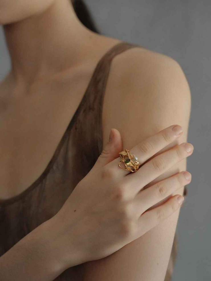Gold Spirit Vine Ring