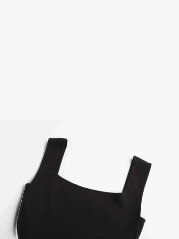 Black organza twisted hem dress