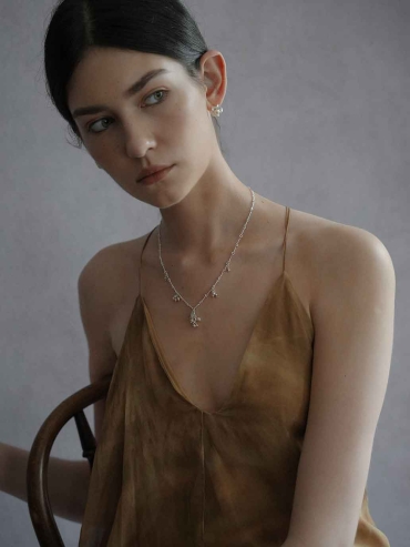 Silver Wild Fruit Vine Spirit Bead Necklace