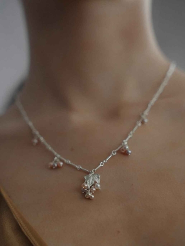Silver Wild Fruit Vine Spirit Bead Necklace