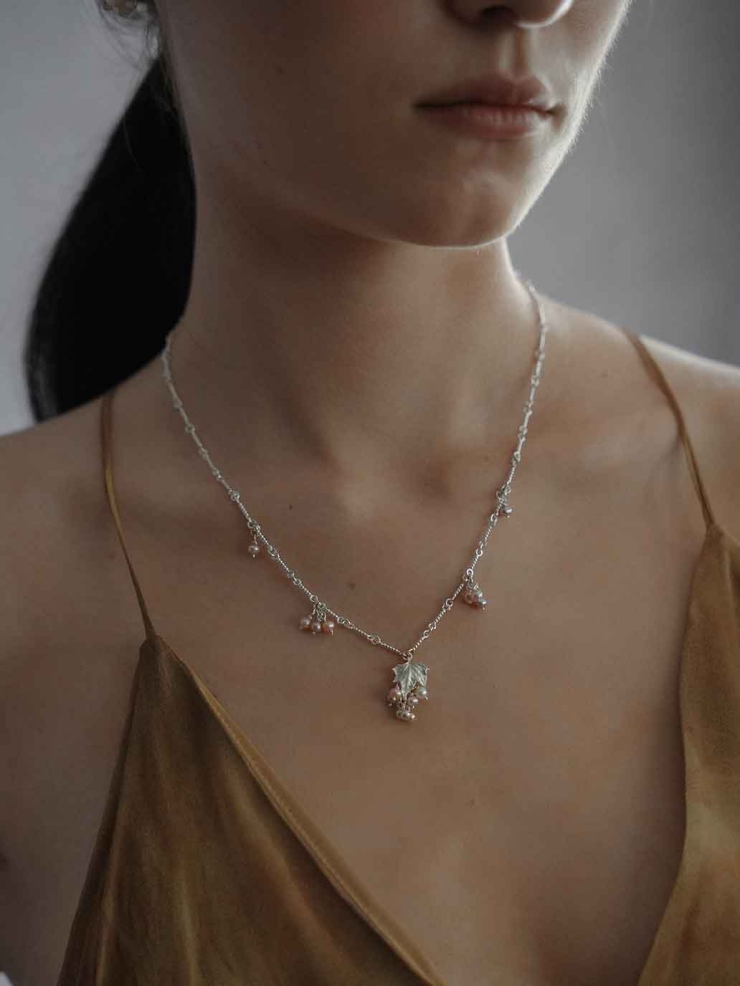 Silver Wild Fruit Vine Spirit Bead Necklace