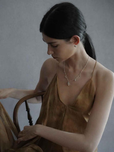 Silver Wild Fruit Vine Spirit Bead Necklace