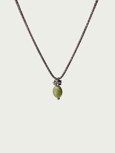 Black Veiled Jade Necklace