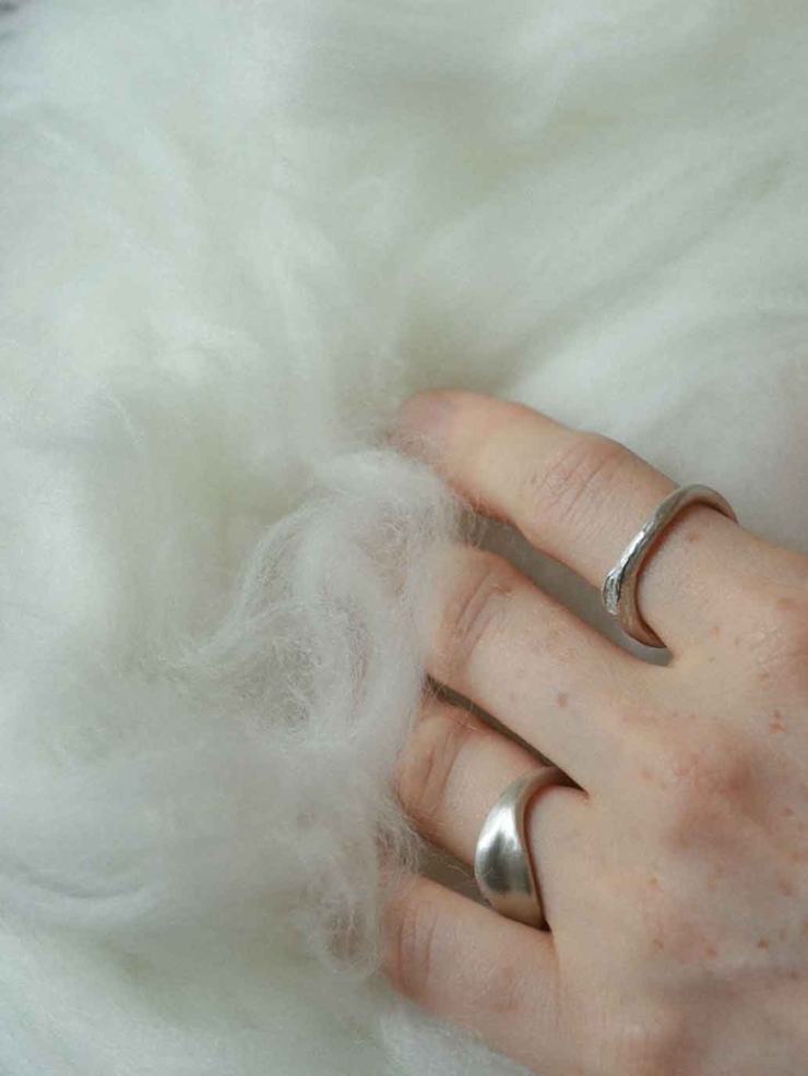 Silver Cloud Mist Dome Ring